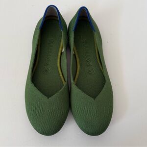 Rothy’s The Flat Round Toe Green Flats Size 8
